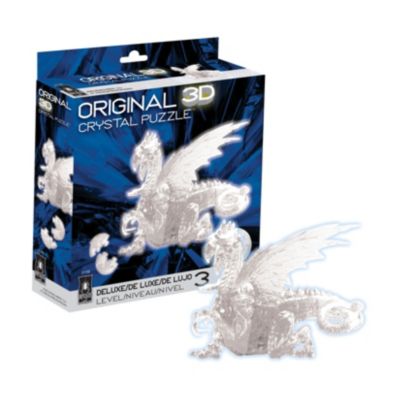 3D Crystal Puzzle - Dragon (Clear): 57 Pcs