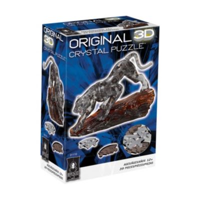 3D Crystal Puzzle - Panther (Black): 39 Pcs