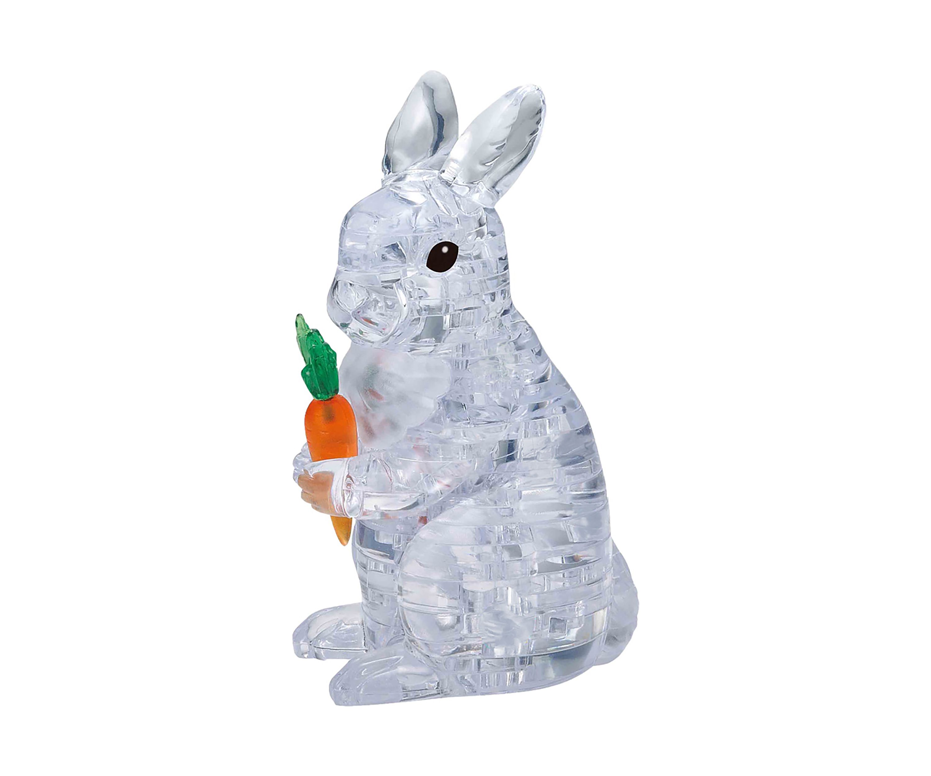 3D Crystal Puzzle - Rabbit (White): 43 Pcs