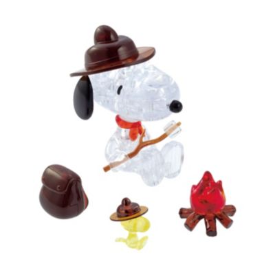 3D Crystal Puzzle - Peanuts Snoopy Campfire: 43 Pcs