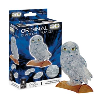 3D Crystal Puzzle - Owl (Grey): 42 Pcs