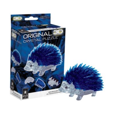 3D Crystal Puzzle - Hedgehog (Blue): 55 Pcs