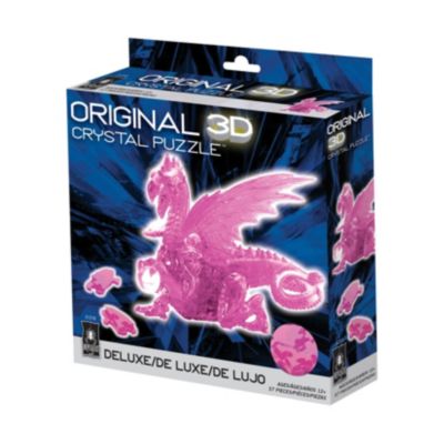 3D Crystal Puzzle - Dragon (Pink): 57 Pcs