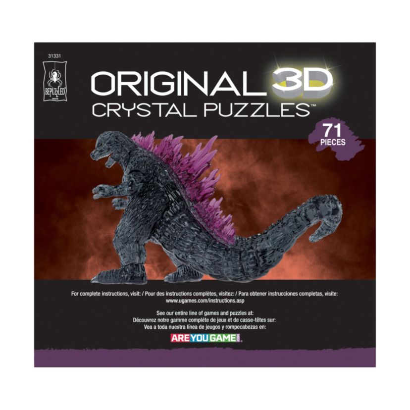 3D Crystal Puzzle - Godzilla: 71 Pcs