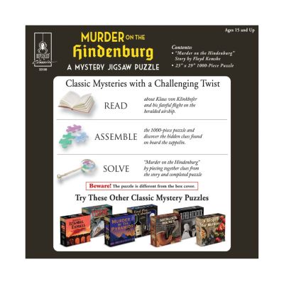 Murder on the Hindenburg Classic Mystery Jigsaw Puzzle: 1000 Pcs