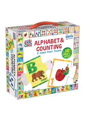 Briarpatch The World of Eric Carle - Alphabet & Counting 2-Sided Floor Puzzle: 26 Pcs