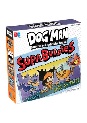 Dog Man Supa Buddies Lenticular Jigsaw Puzzle: 100 Pcs