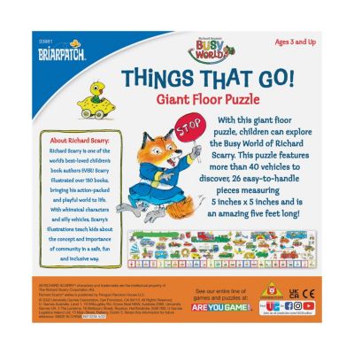 Richard Scarry's Things That Go! Giant Floor Puzzle: 26 Pcs