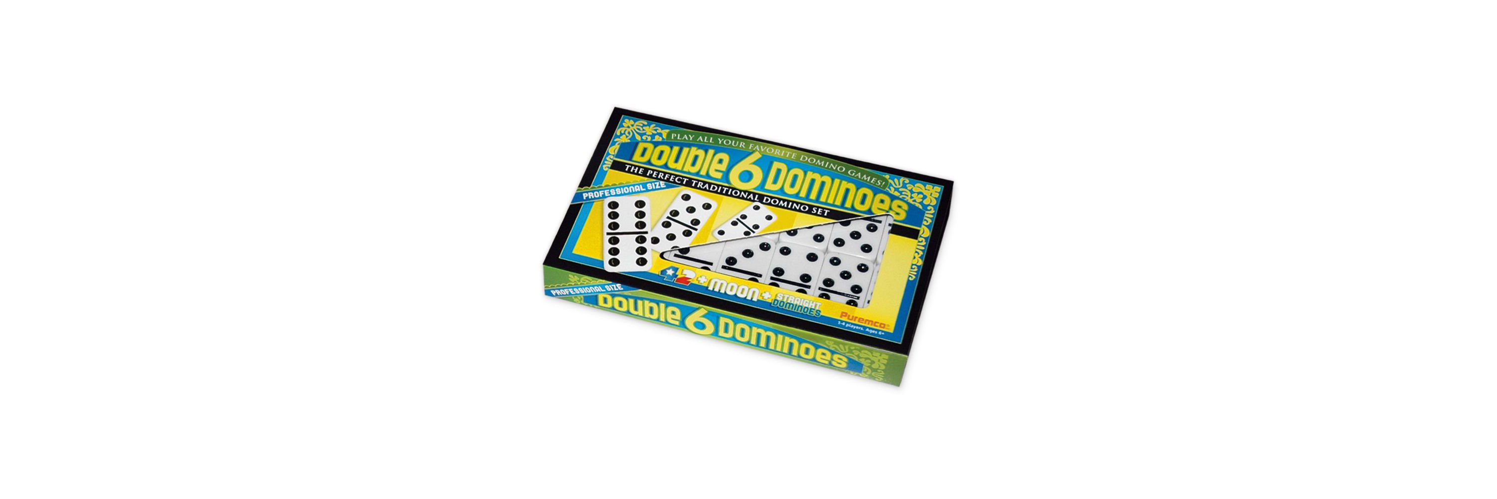 Double 6 Black Dot Dominoes - Professional Size