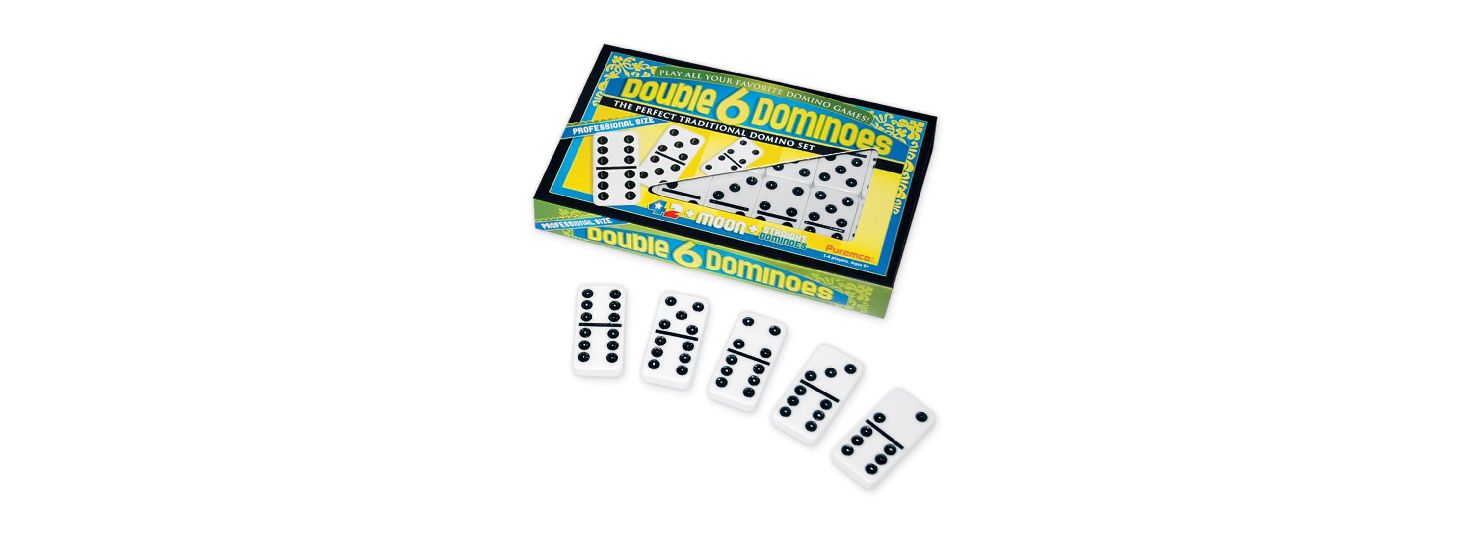Double 6 Black Dot Dominoes - Professional Size
