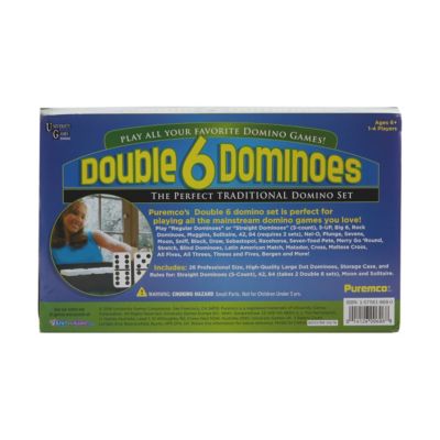 Double 6 Black Dot Dominoes - Professional Size