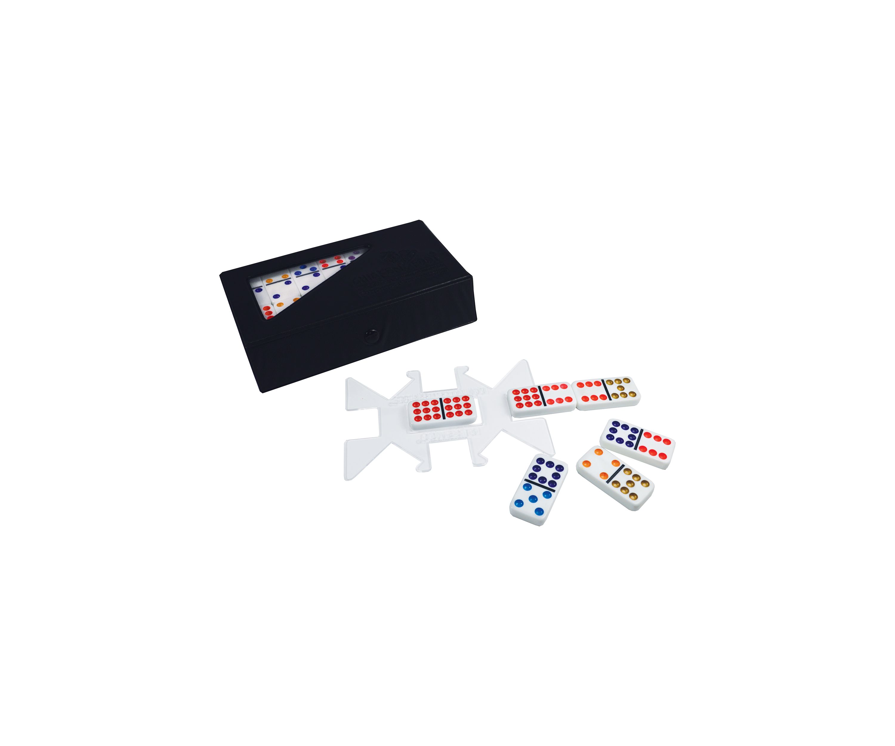 ChickenFoot Double 9 Color Dot Dominoes - Professional Size