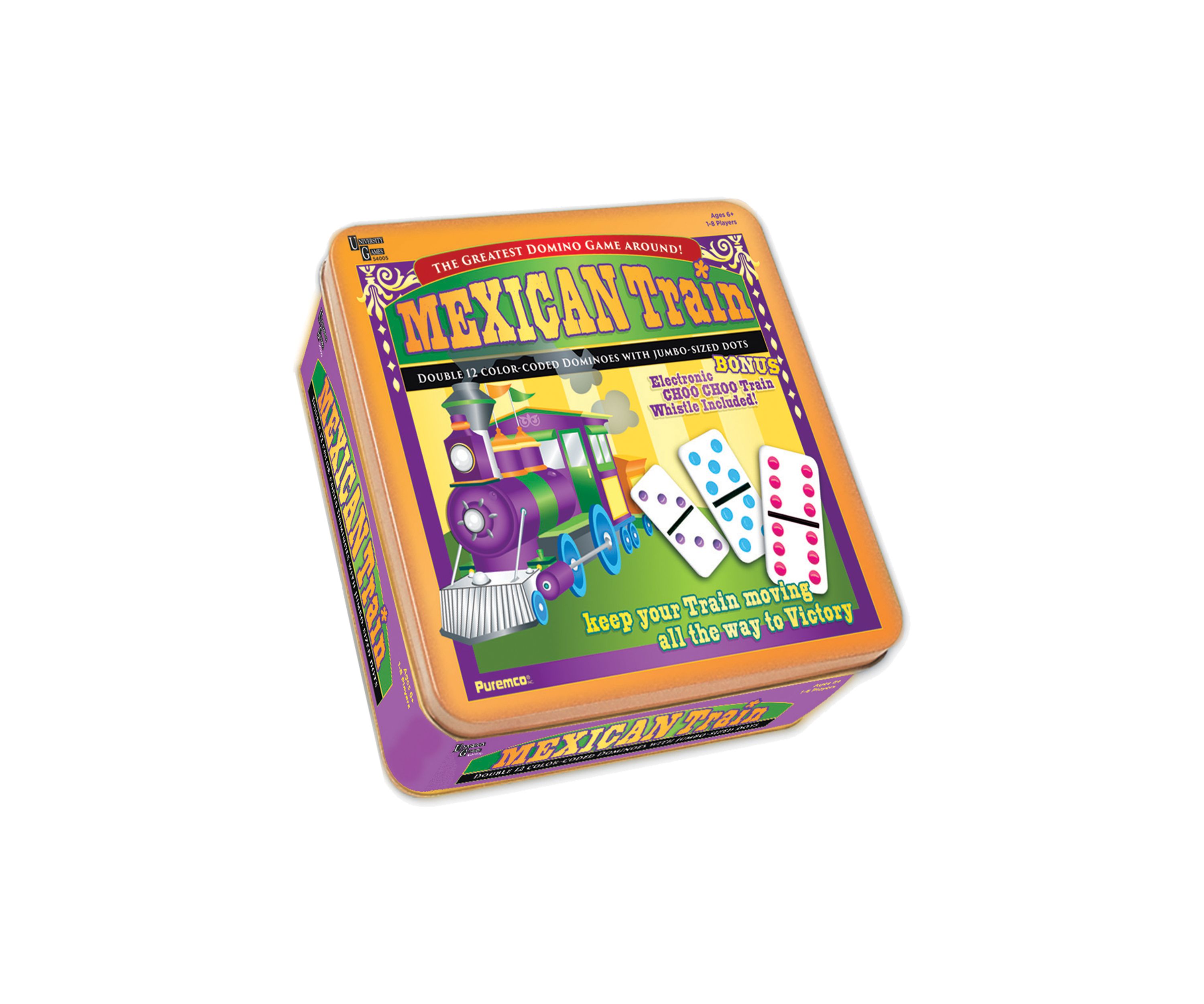 Mexican Train Double 12 Color Dot Dominoes - Professional Size