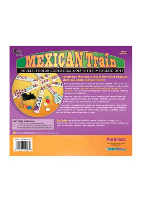 Mexican Train Double 12 Color Dot Dominoes - Professional Size