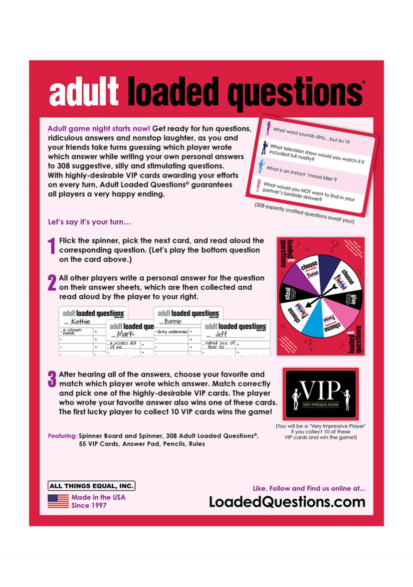 Adult Loaded Questions