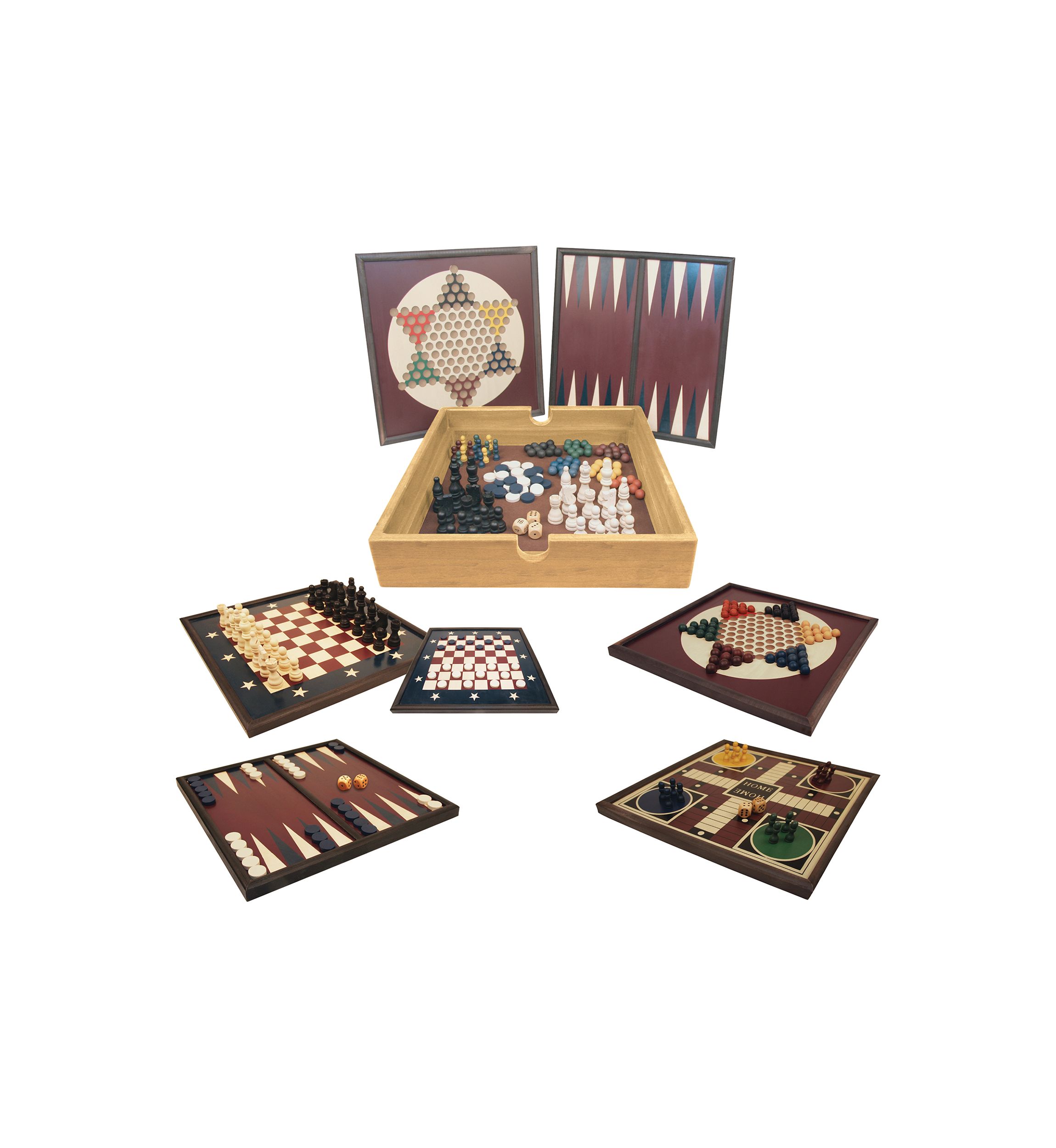 5-in-1 Wood Game Set