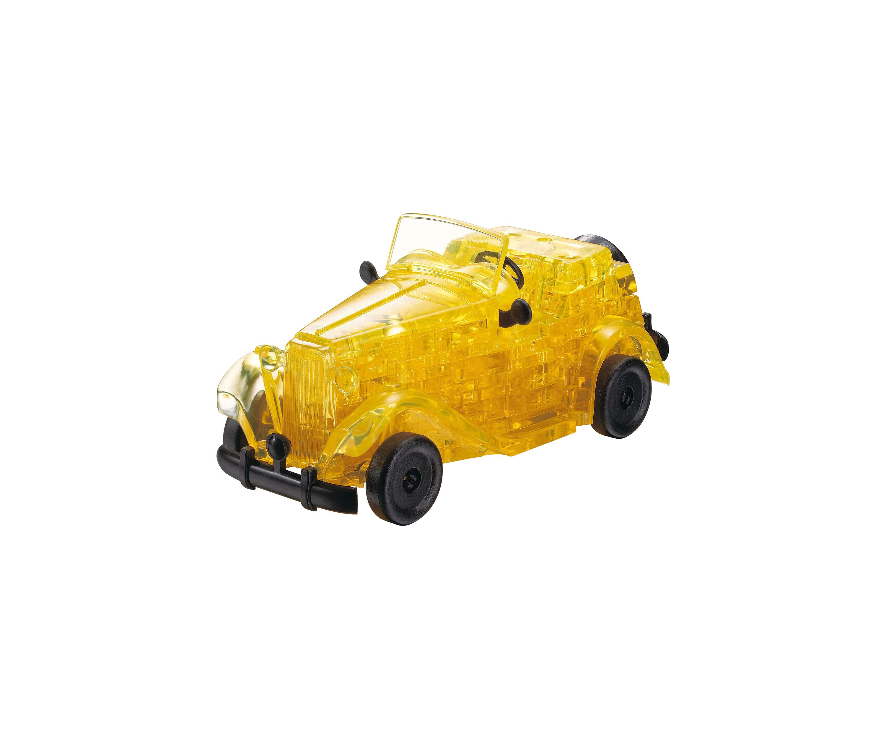 3D Crystal Puzzle - Classic Car (Yellow): 53 Pcs