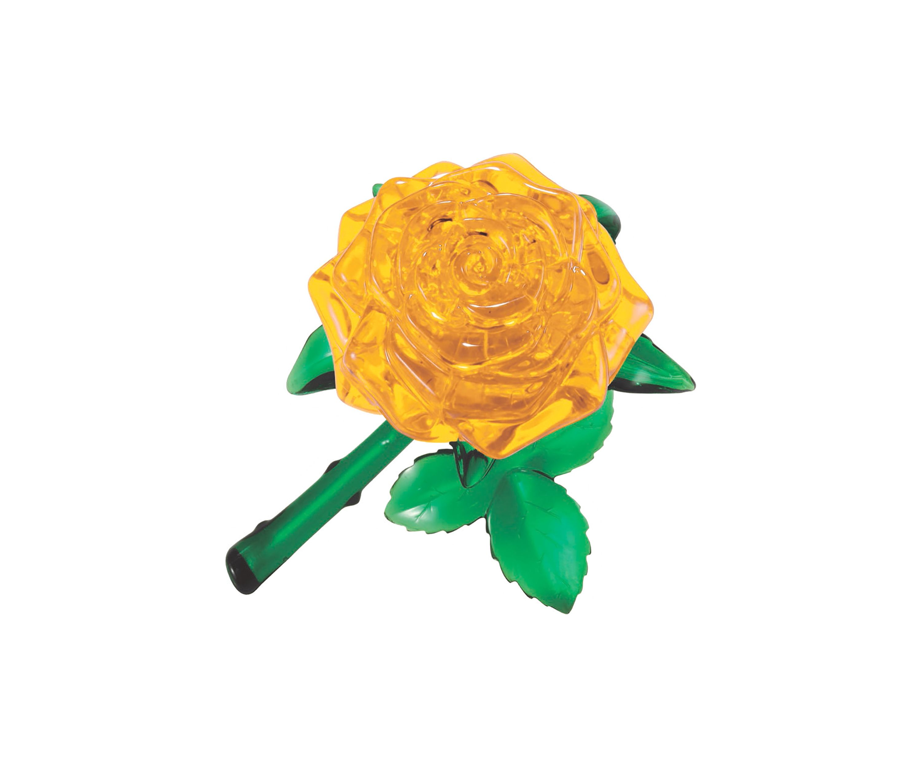 3D Crystal Puzzle - Rose (Yellow): 44 Pcs