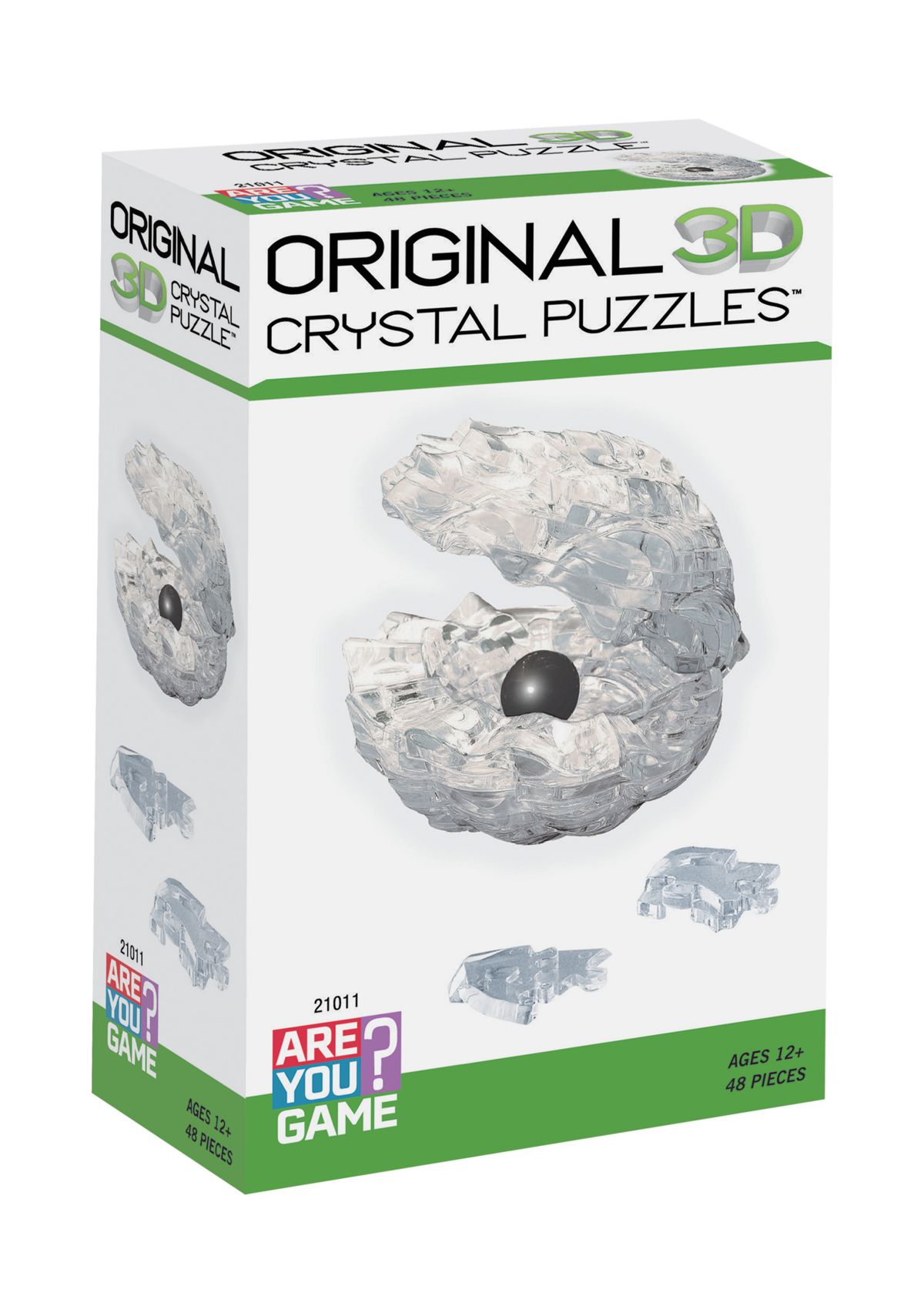 3D Crystal Puzzle - Black Pearl in Clear Shell: 48 Pcs