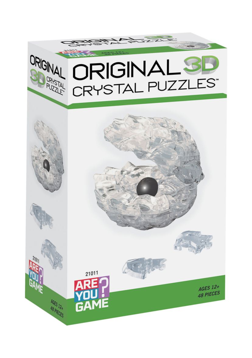 3D Crystal Puzzle - Black Pearl in Clear Shell: 48 Pcs