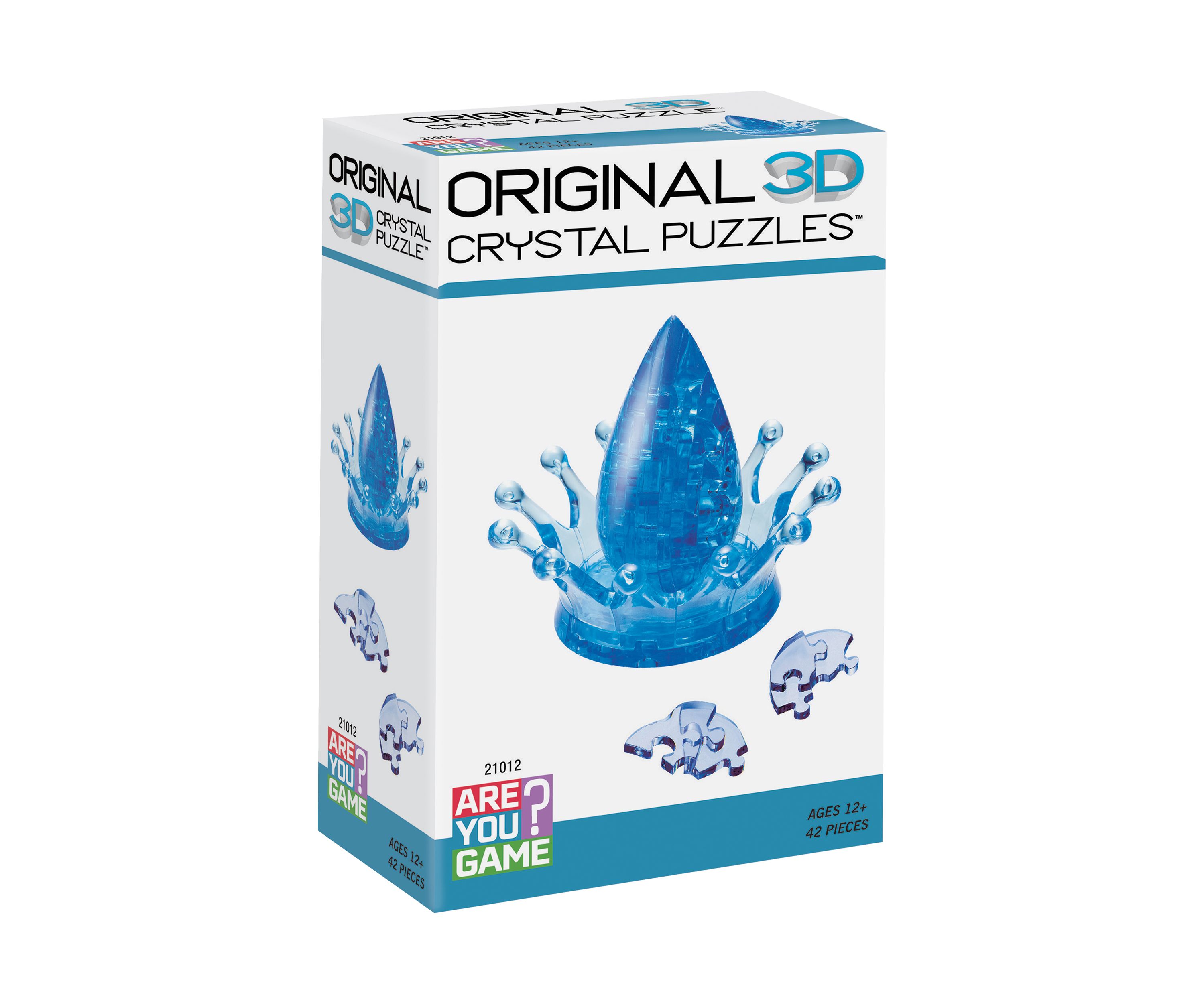 3D Crystal Puzzle - Water Crown: 42 Pcs