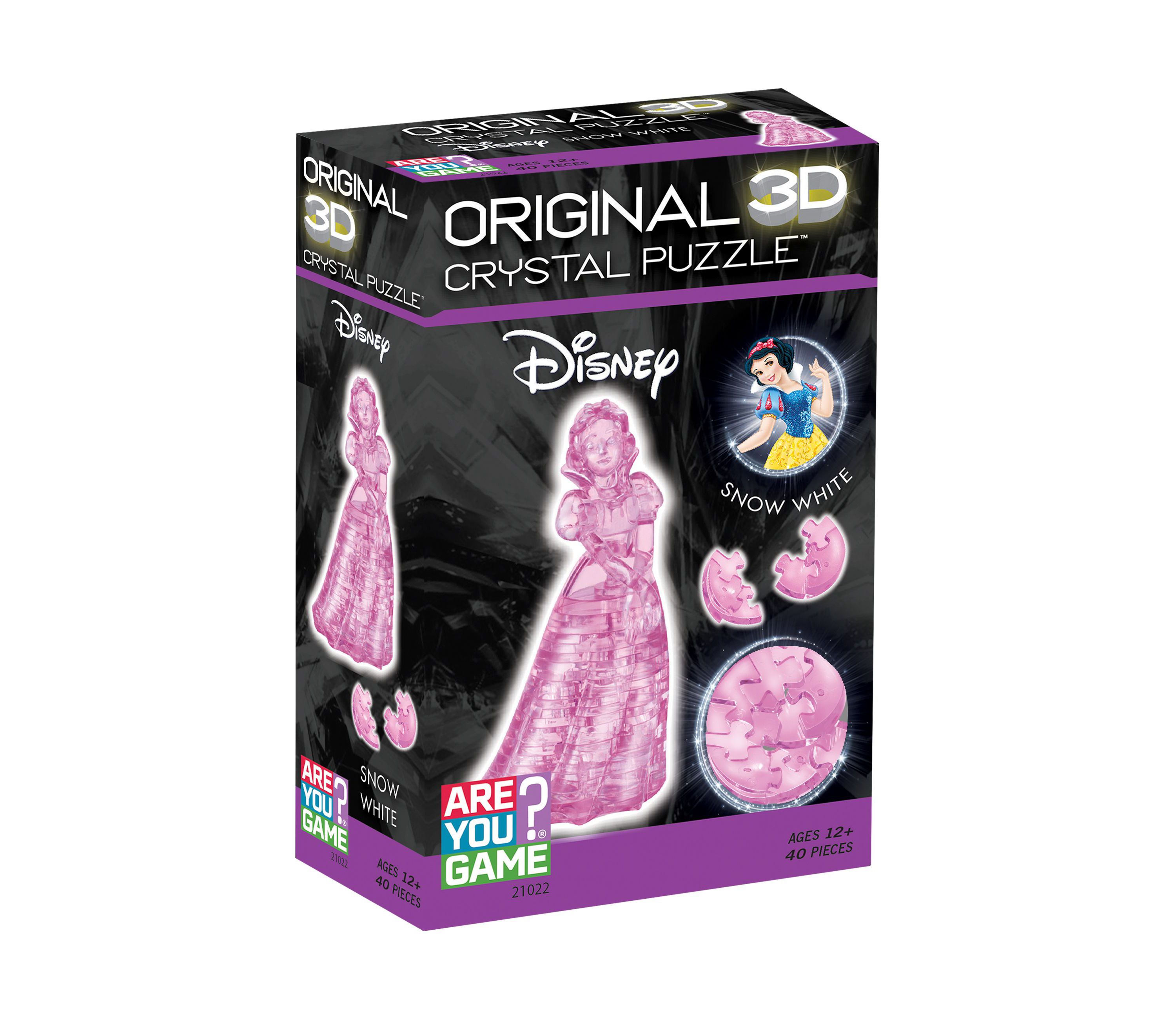 3D Crystal Puzzle - Disney Snow White (Pink): 40 Pcs