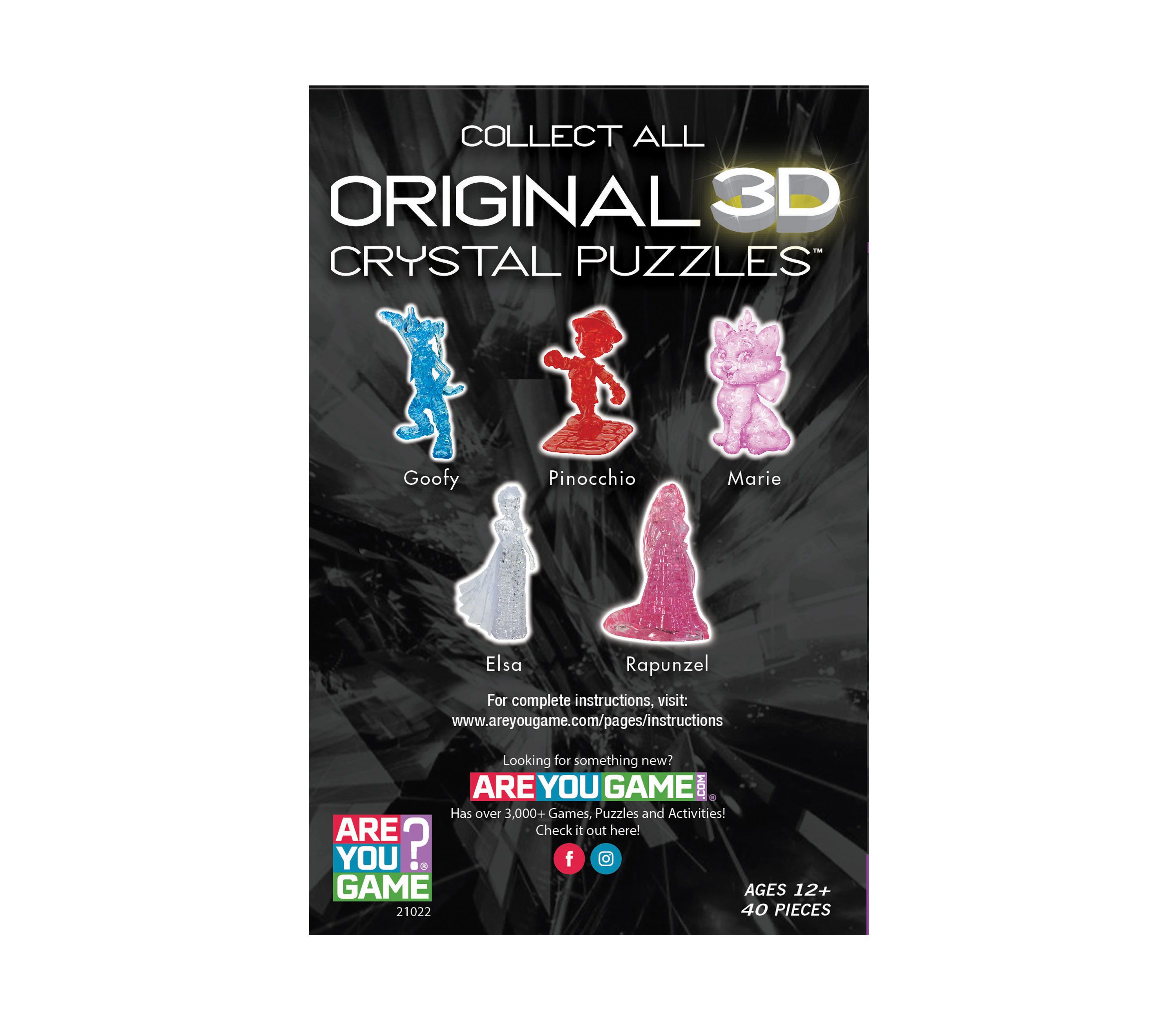 3D Crystal Puzzle - Disney Snow White (Pink): 40 Pcs
