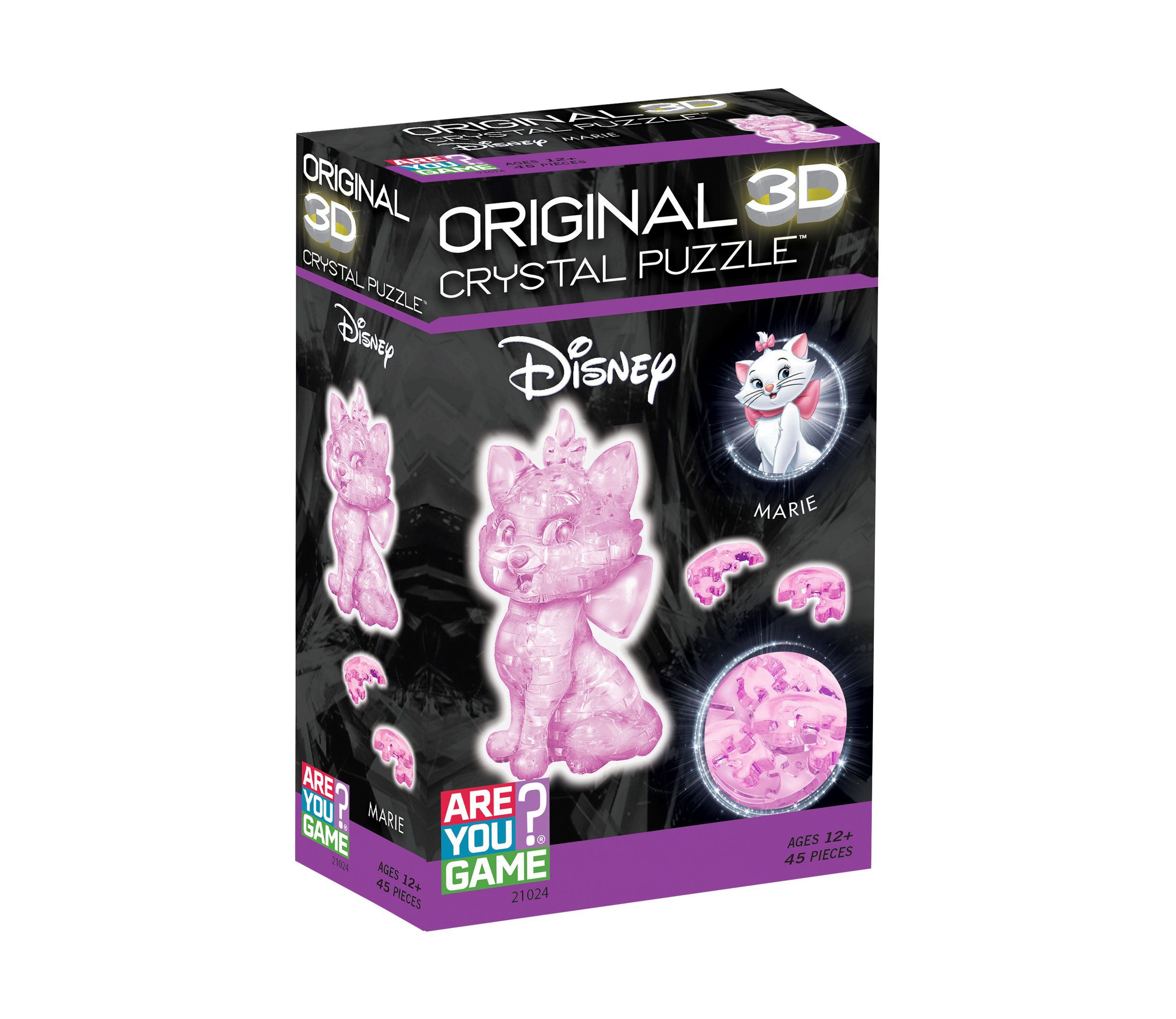 3D Crystal Puzzle - Disney Marie (Pink): 45 Pcs