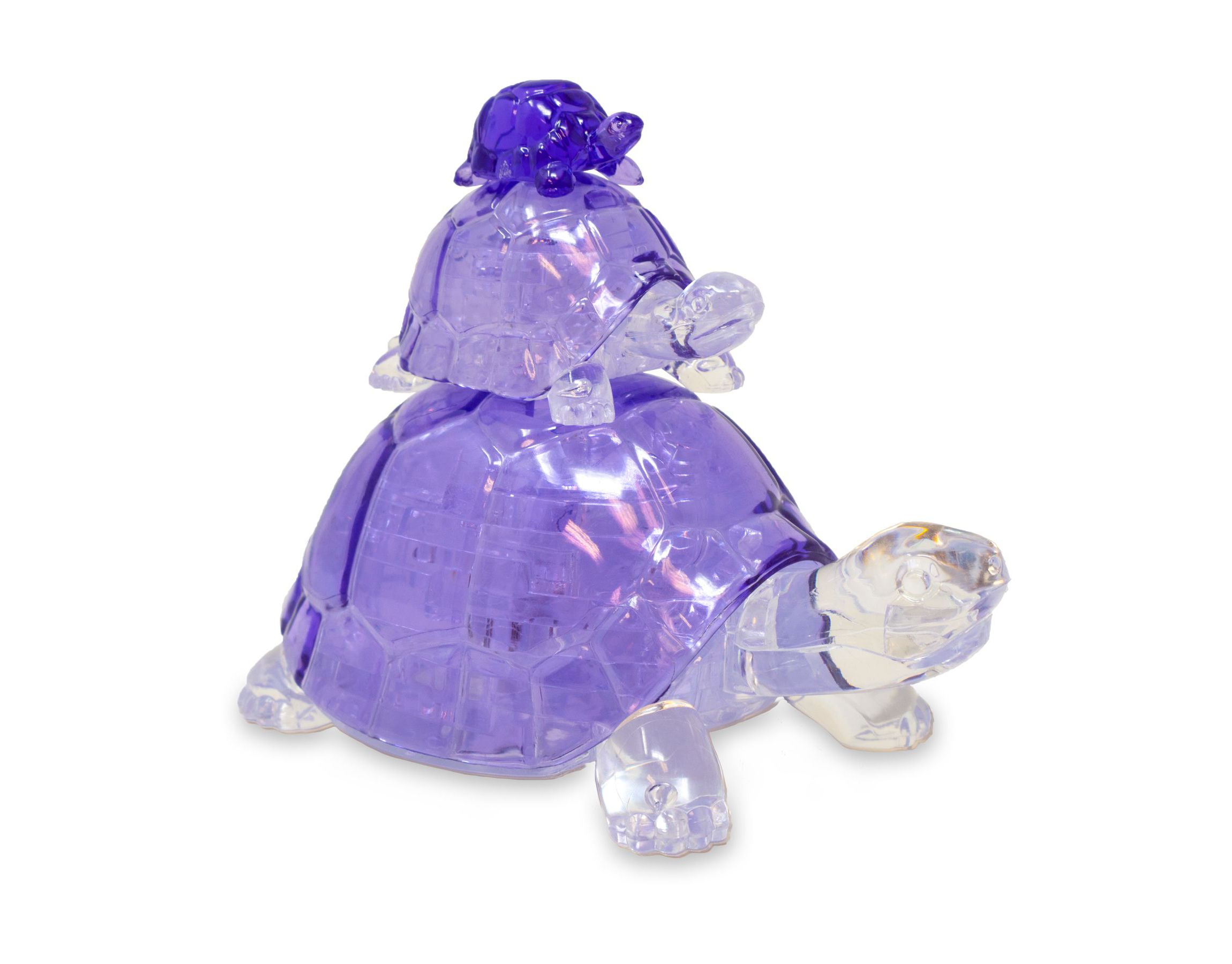 3D Crystal Puzzle - Turtles (Purple): 37 Pcs
