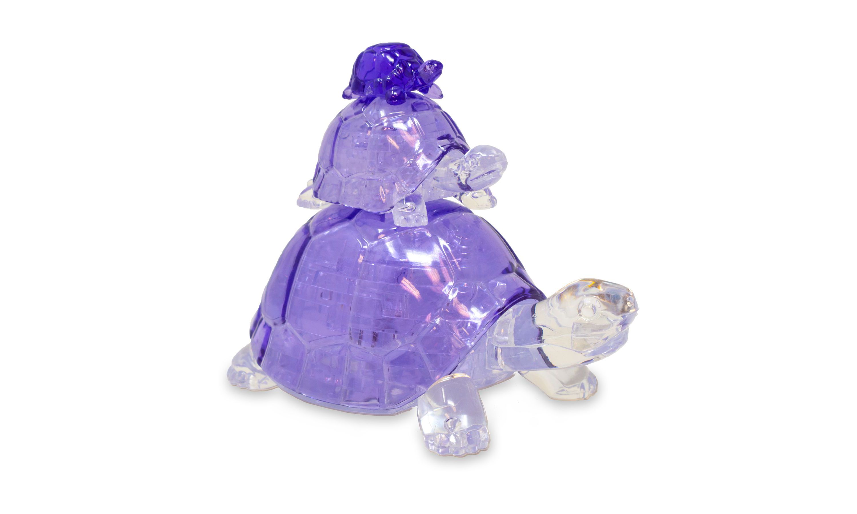 3D Crystal Puzzle - Turtles (Purple): 37 Pcs