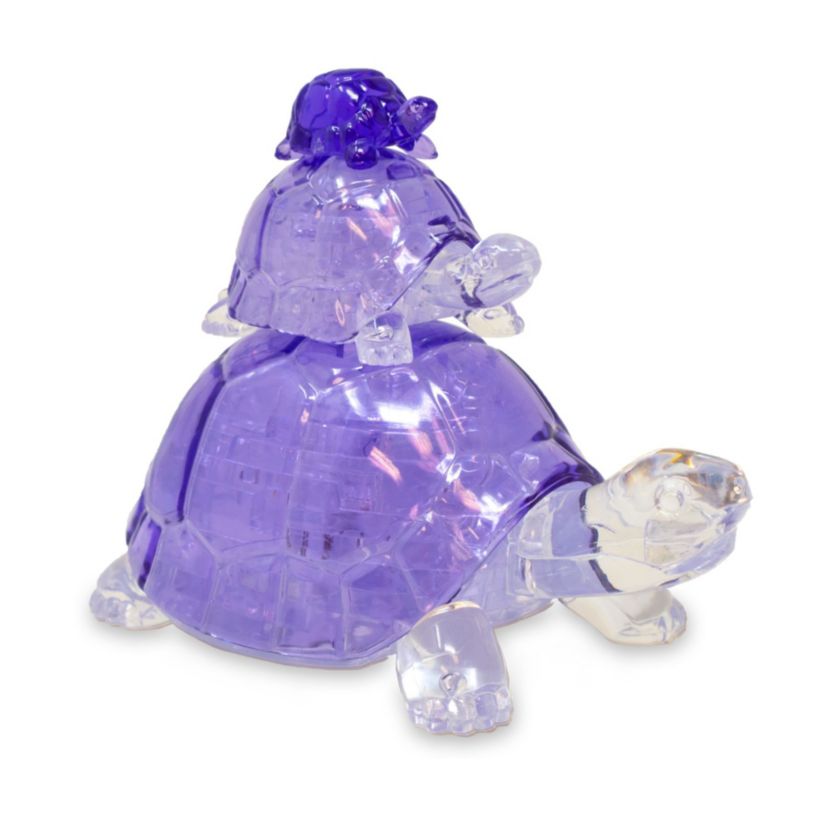 3D Crystal Puzzle - Turtles (Purple): 37 Pcs