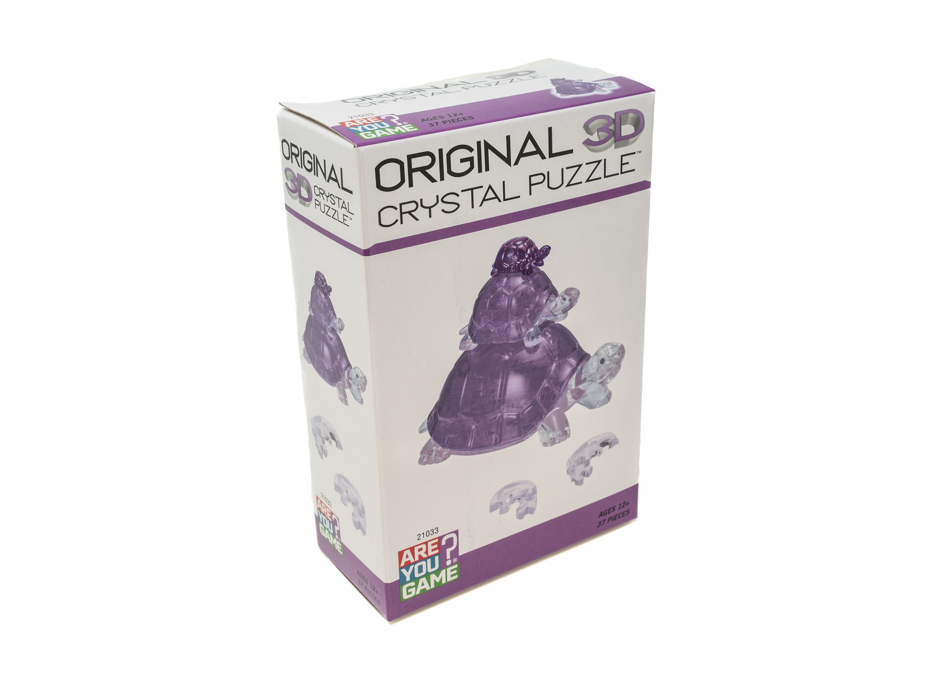 3D Crystal Puzzle - Turtles (Purple): 37 Pcs