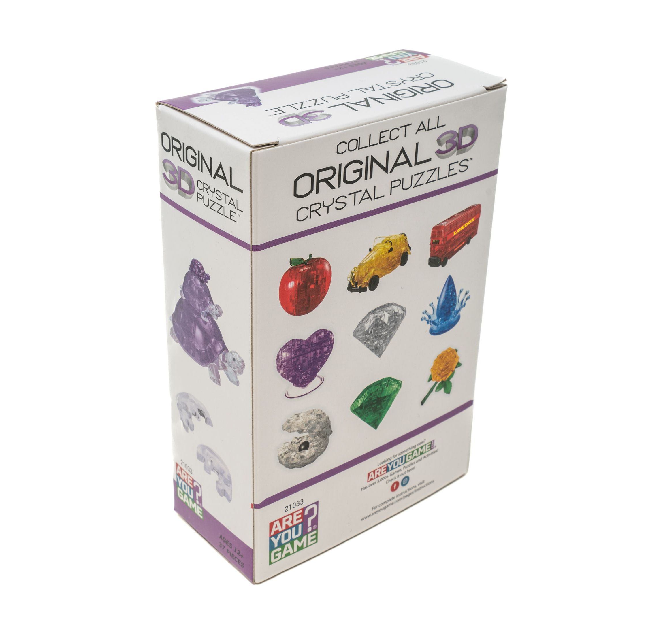 3D Crystal Puzzle - Turtles (Purple): 37 Pcs