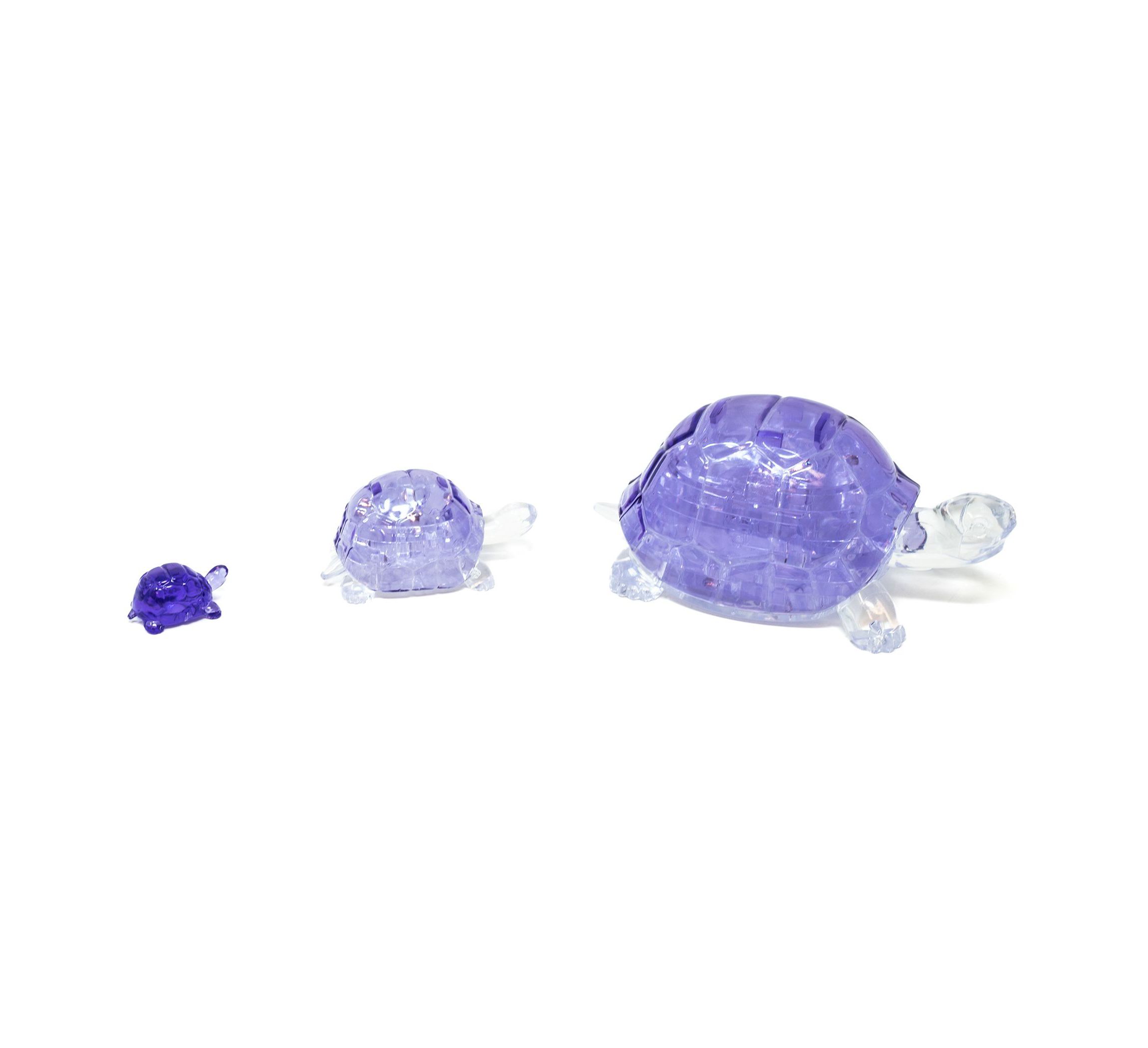 3D Crystal Puzzle - Turtles (Purple): 37 Pcs
