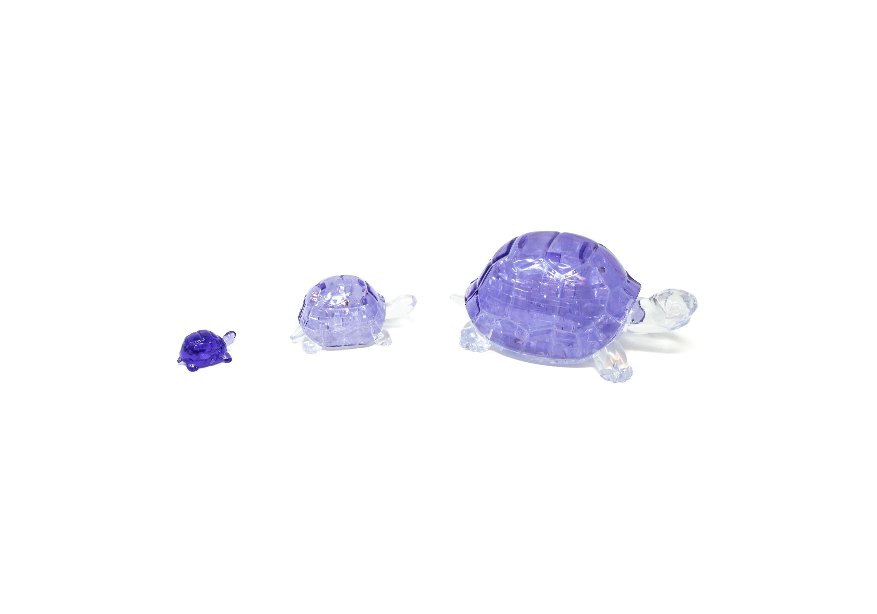3D Crystal Puzzle - Turtles (Purple): 37 Pcs