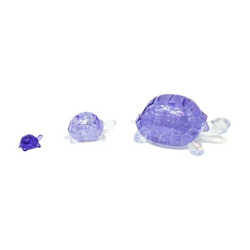 3D Crystal Puzzle - Turtles (Purple): 37 Pcs