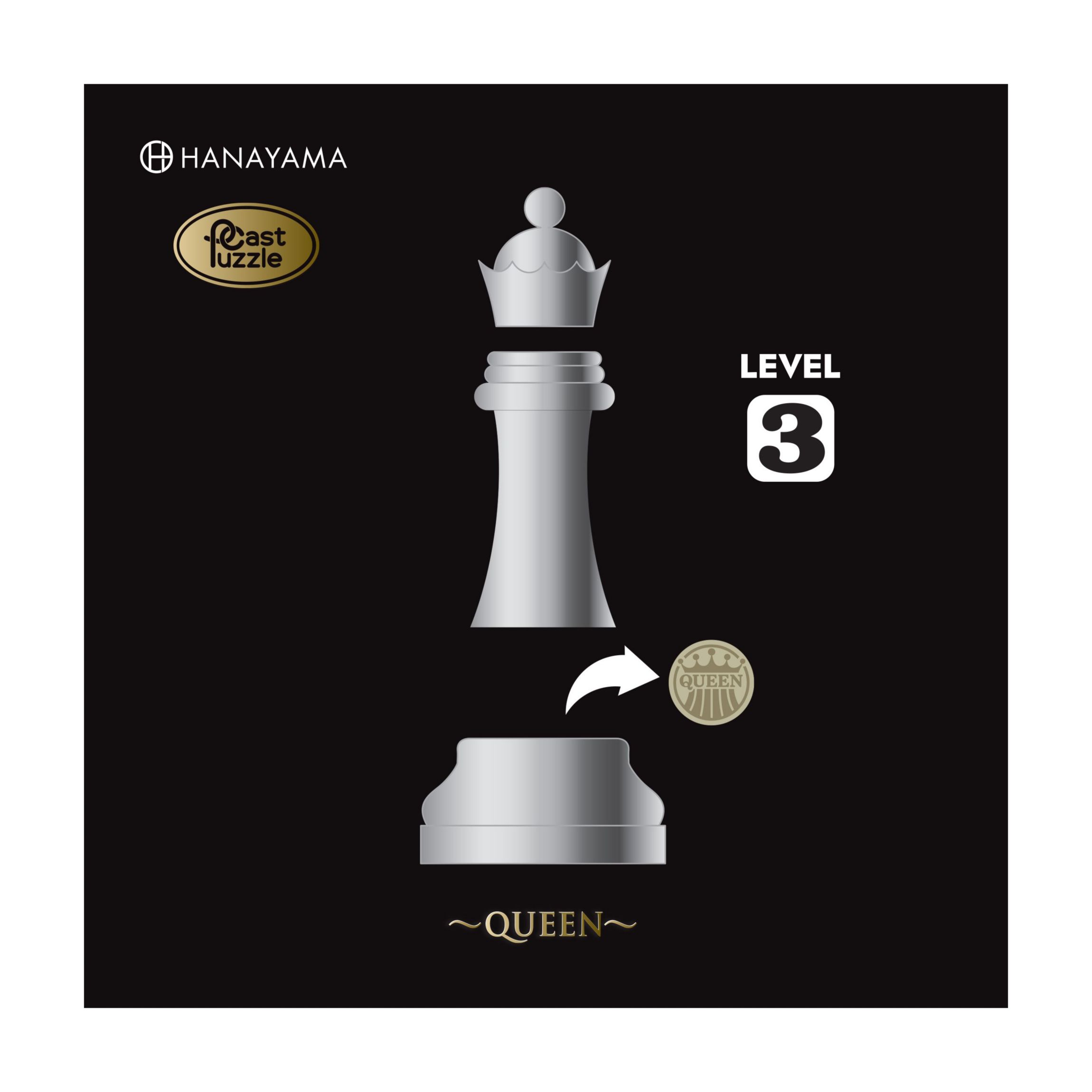 Hanayama Level 3 Cast Chess Puzzle - Queen