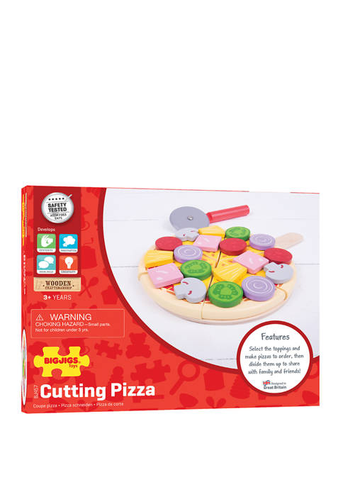 Bigjigs Toys Wooden Cutting Pizza Game