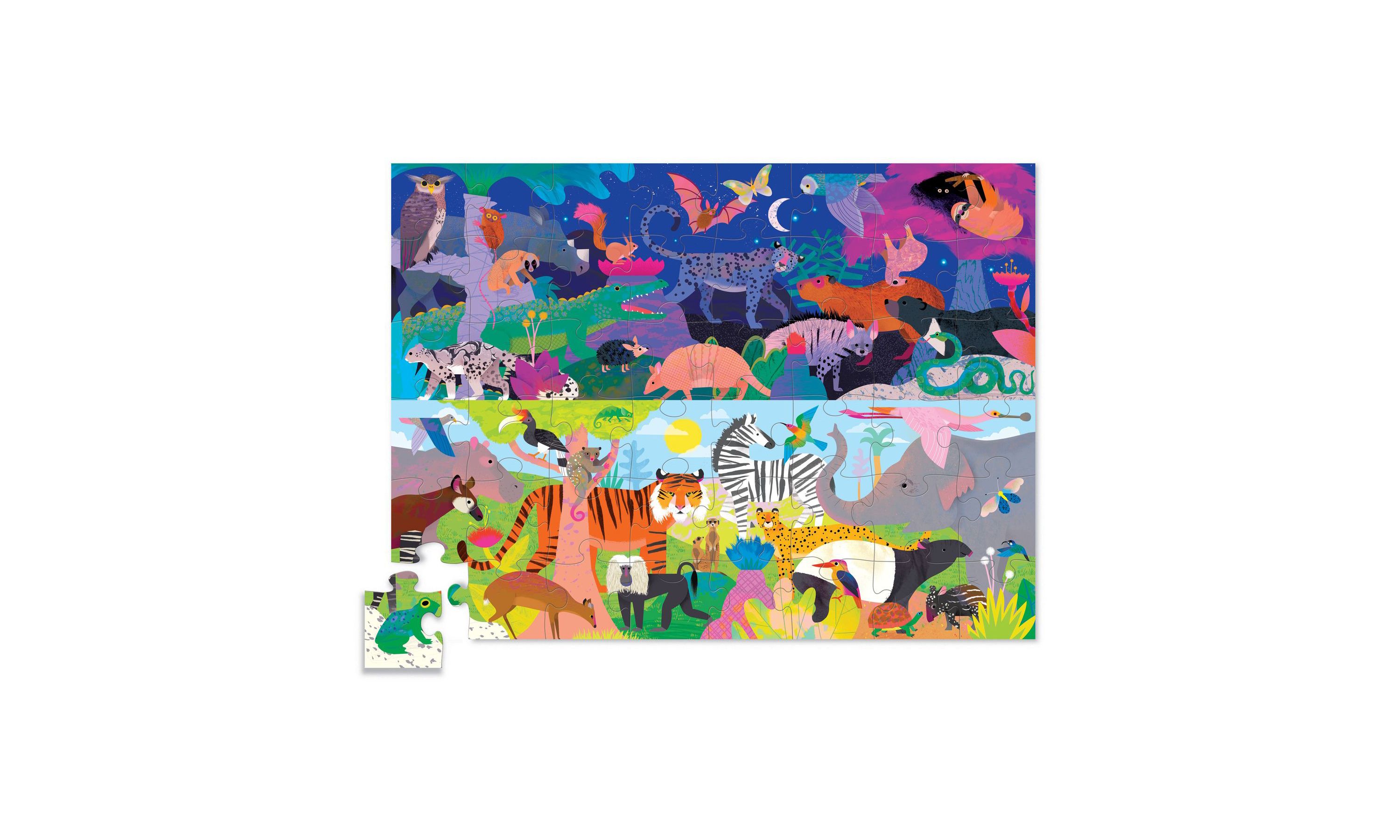 Opposites - Night & Day Floor Puzzle 48 Pcs