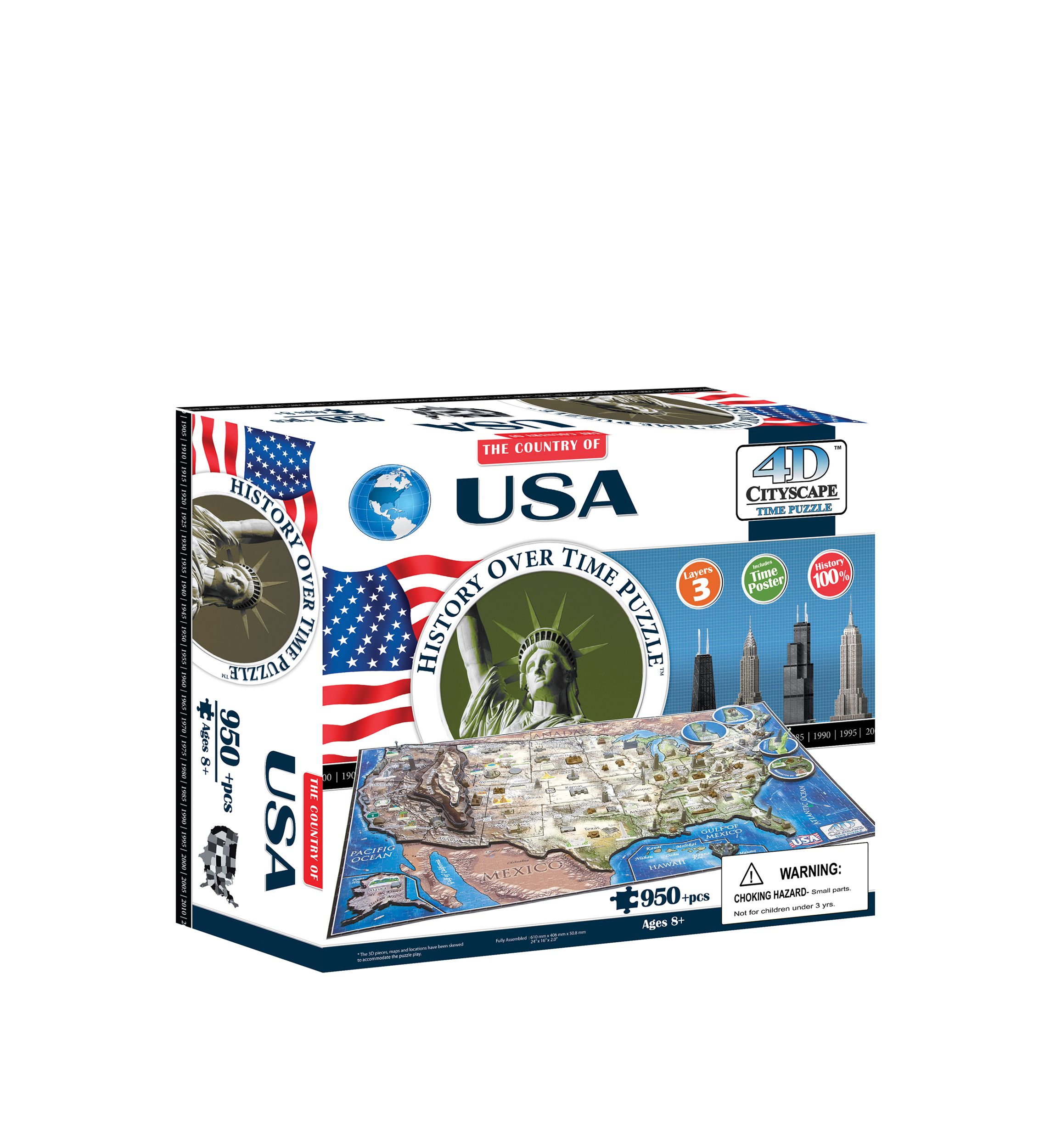 4D Cityscape Time Puzzle - USA
