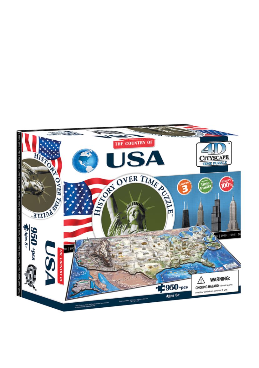 4D Cityscape Time Puzzle - USA