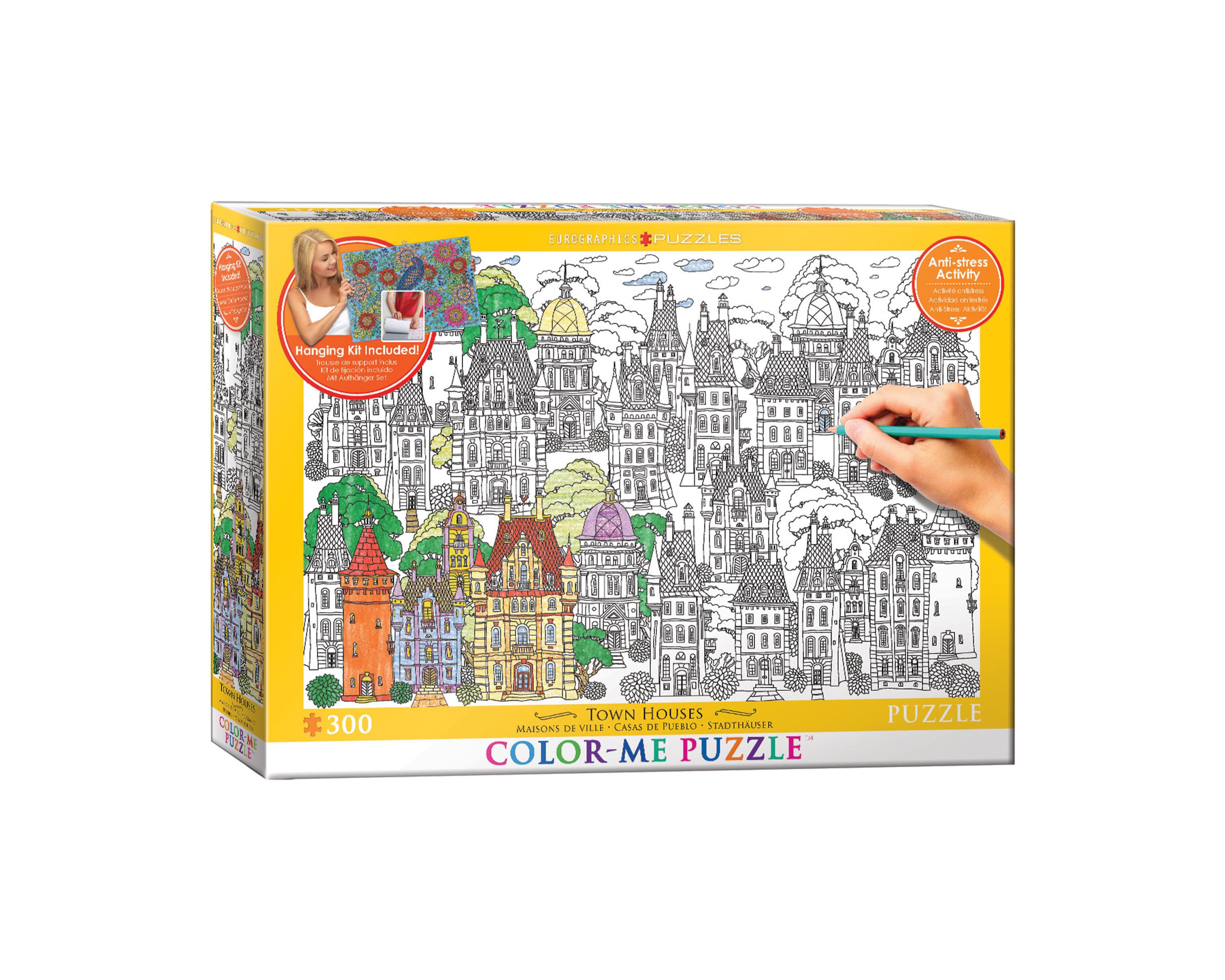 Color-Me Puzzle - Town Houses: 300 Pcs