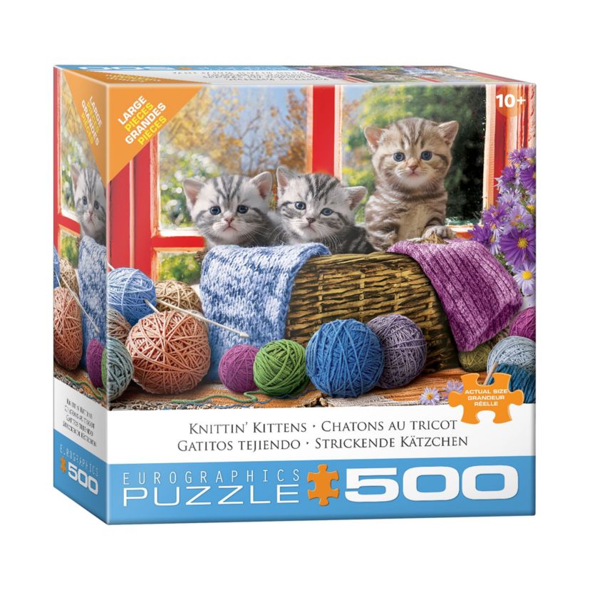Knittin Kittens Large Pieces Puzzle: 500 Pcs