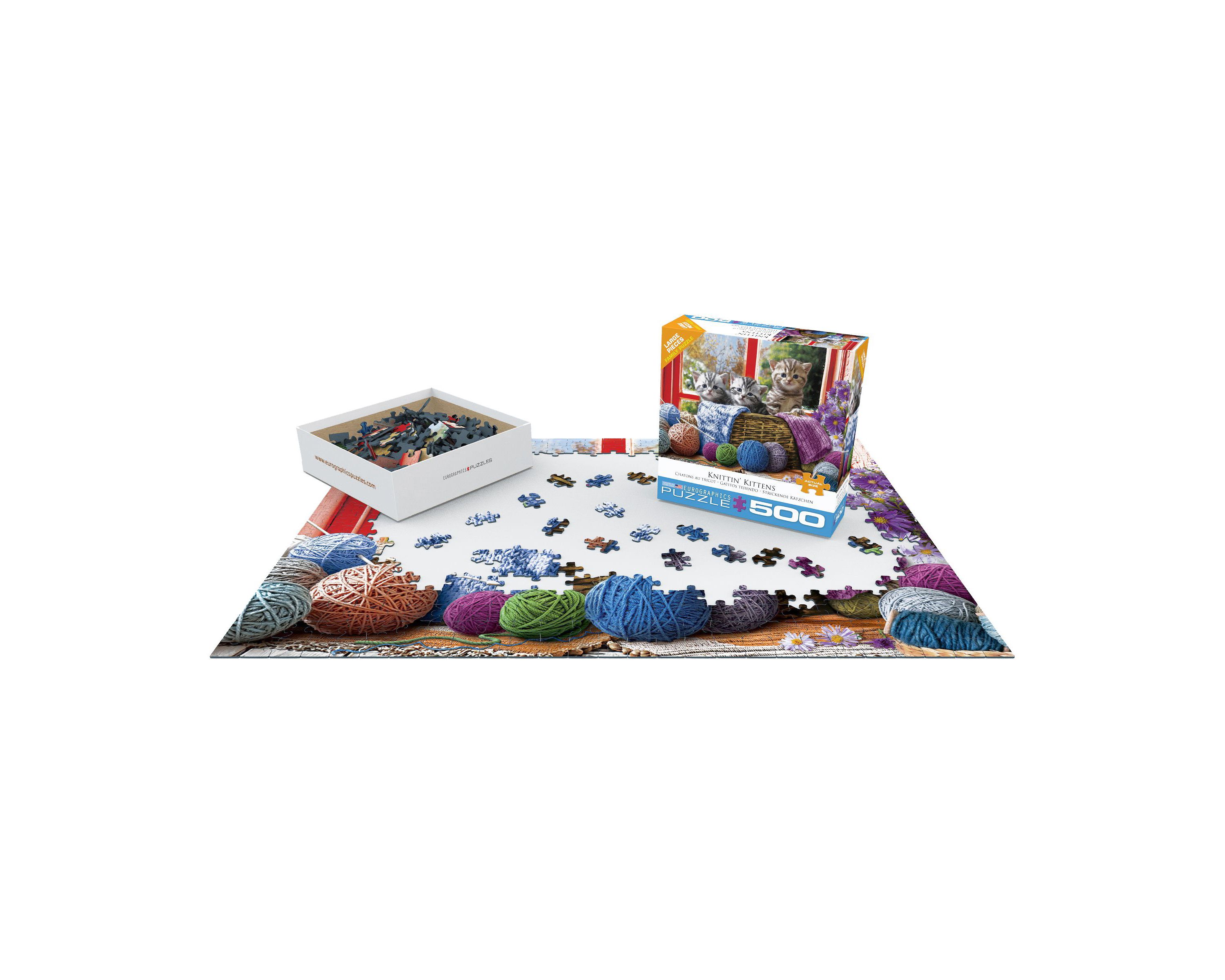 Knittin Kittens Large Pieces Puzzle: 500 Pcs