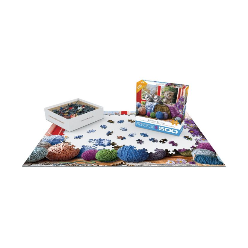 Knittin Kittens Large Pieces Puzzle: 500 Pcs