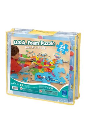 USA Foam Map Floor Puzzle: 54 Pieces