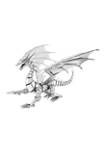 ICONX 3D Metal Model Kit - Silver Dragon