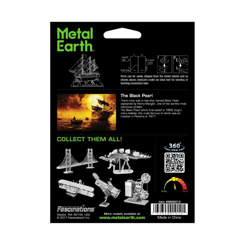 Metal Earth 3D Metal Model Kit - Black Pearl