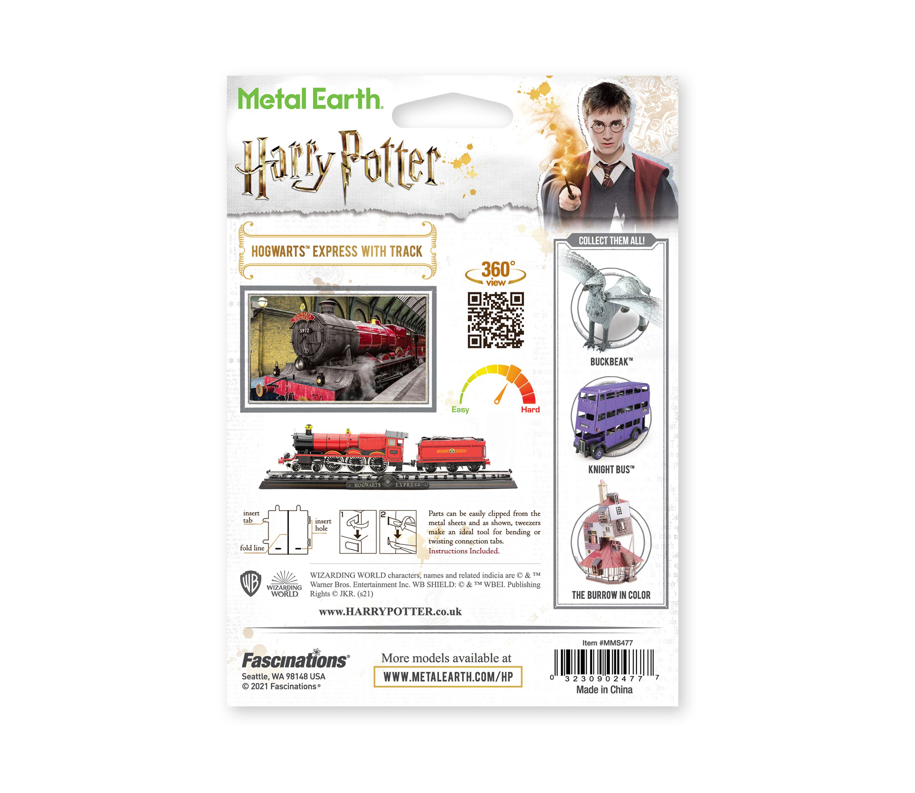 Metal Earth 3D Metal Model Kit - Harry Potter Hogwarts Express with Track