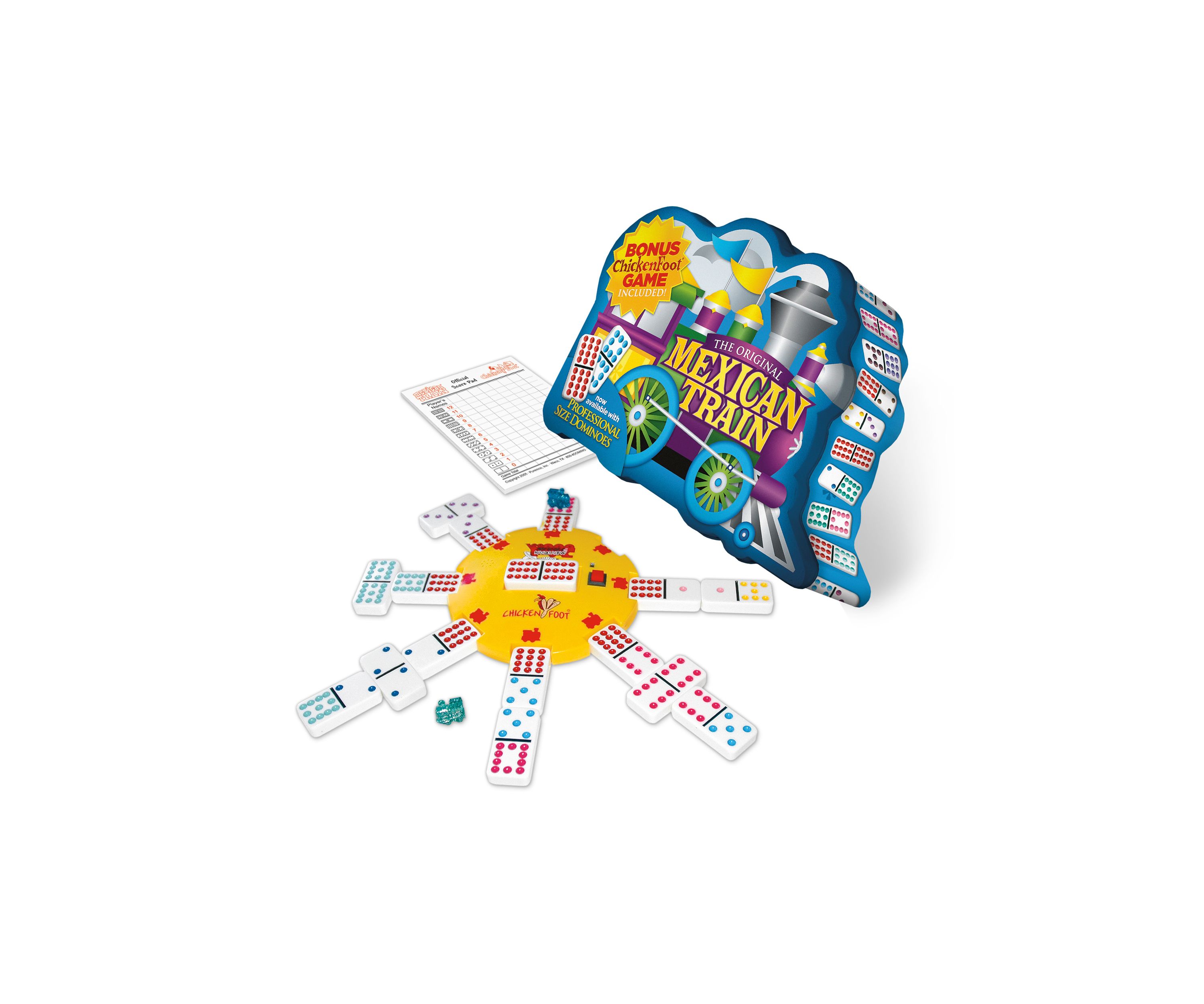 Mexican Train Deluxe Traditional Double 12 Domino Set with Dots